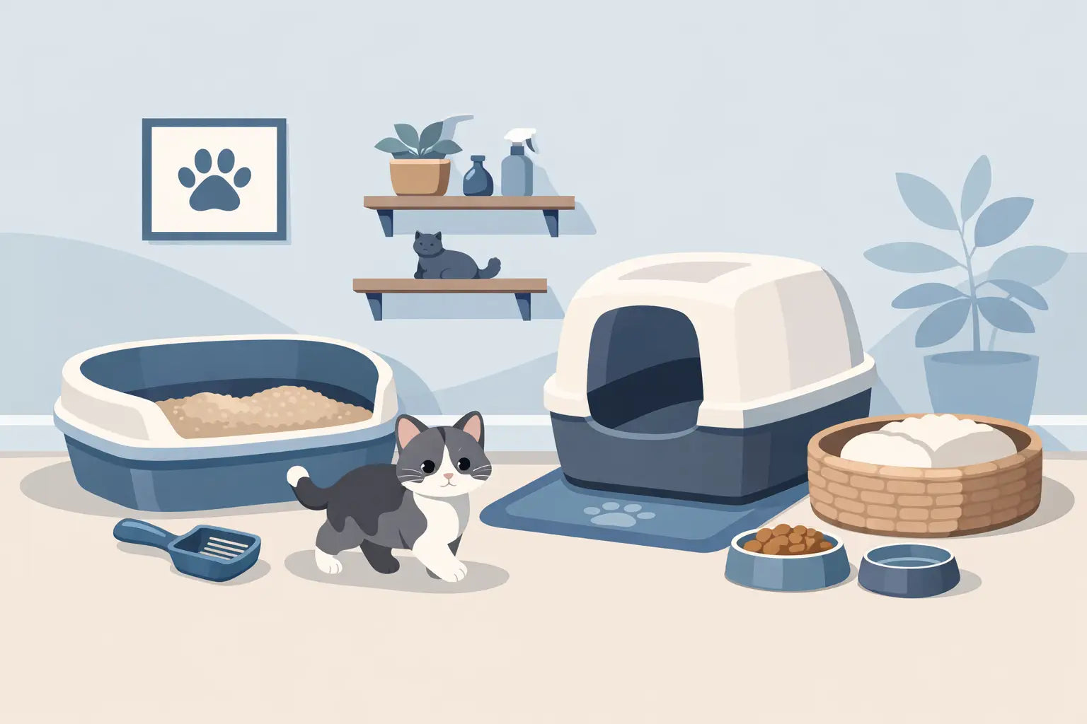 How to Set Up a Kitten Litter Area at Home