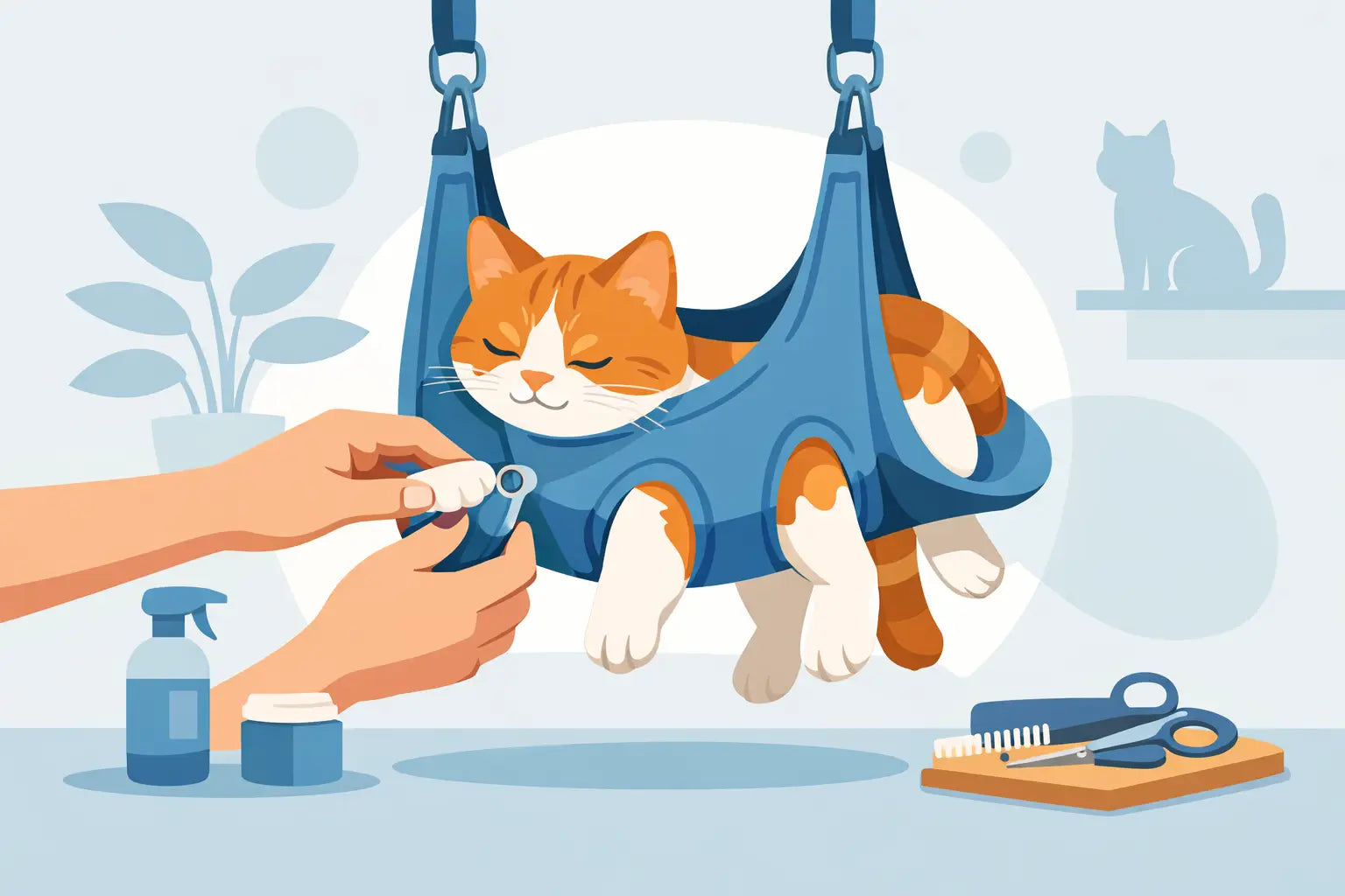 Cat Nail Trimming Hammock for Easier Grooming