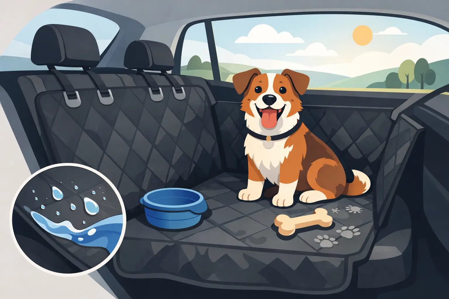 Dog Car Back Seat Cover for Cleaner Rides