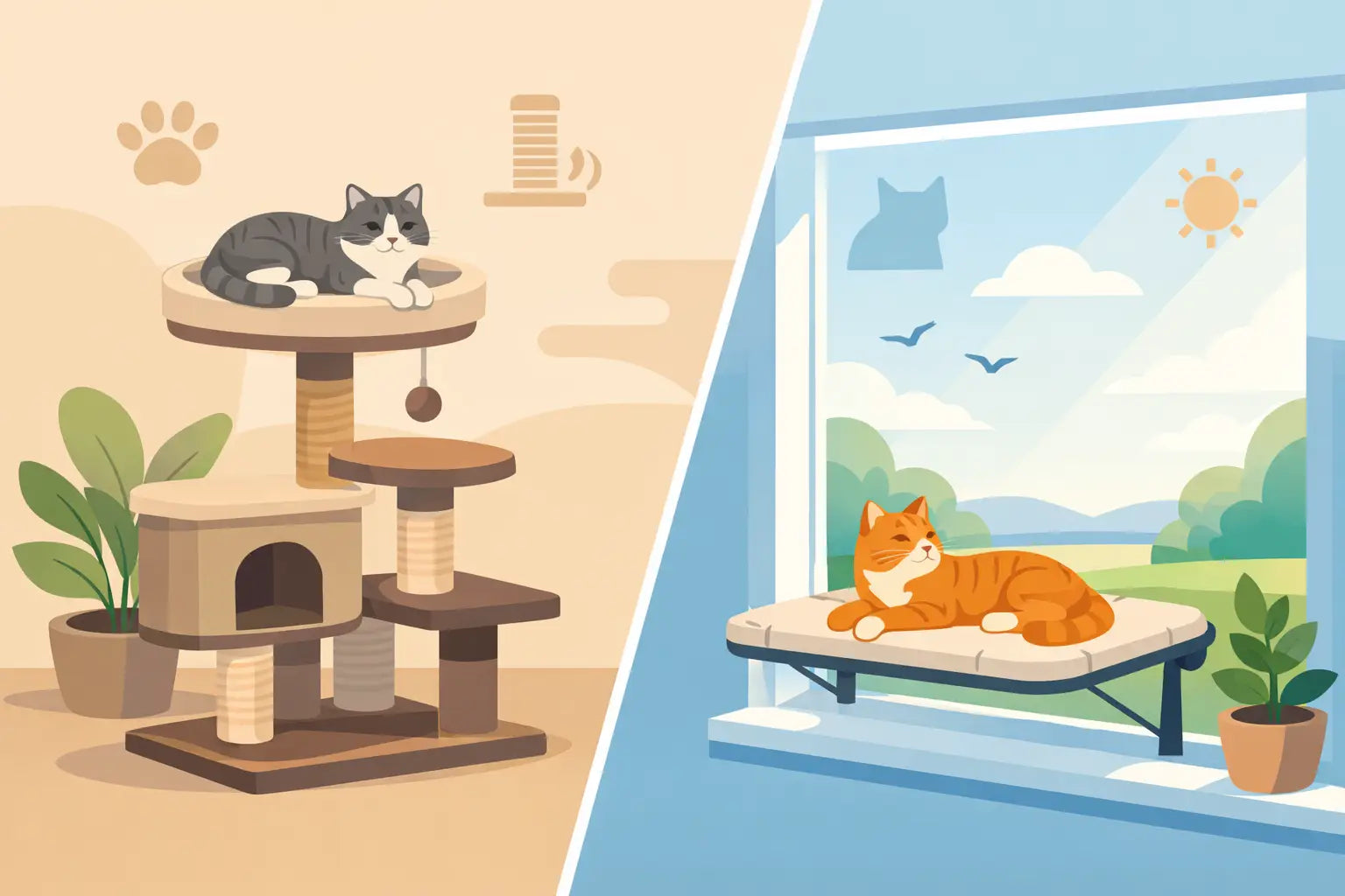 Cat Tree vs Window Perch - Which Is Better?