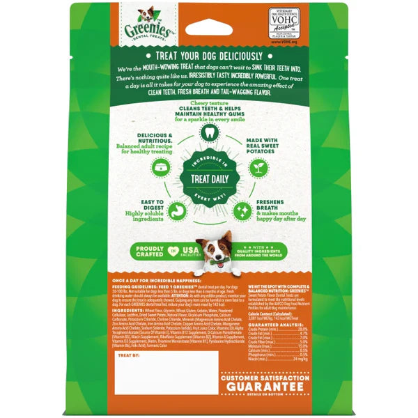 Greenies – Dental Dog Treats – Sweet Potato - Pets and More