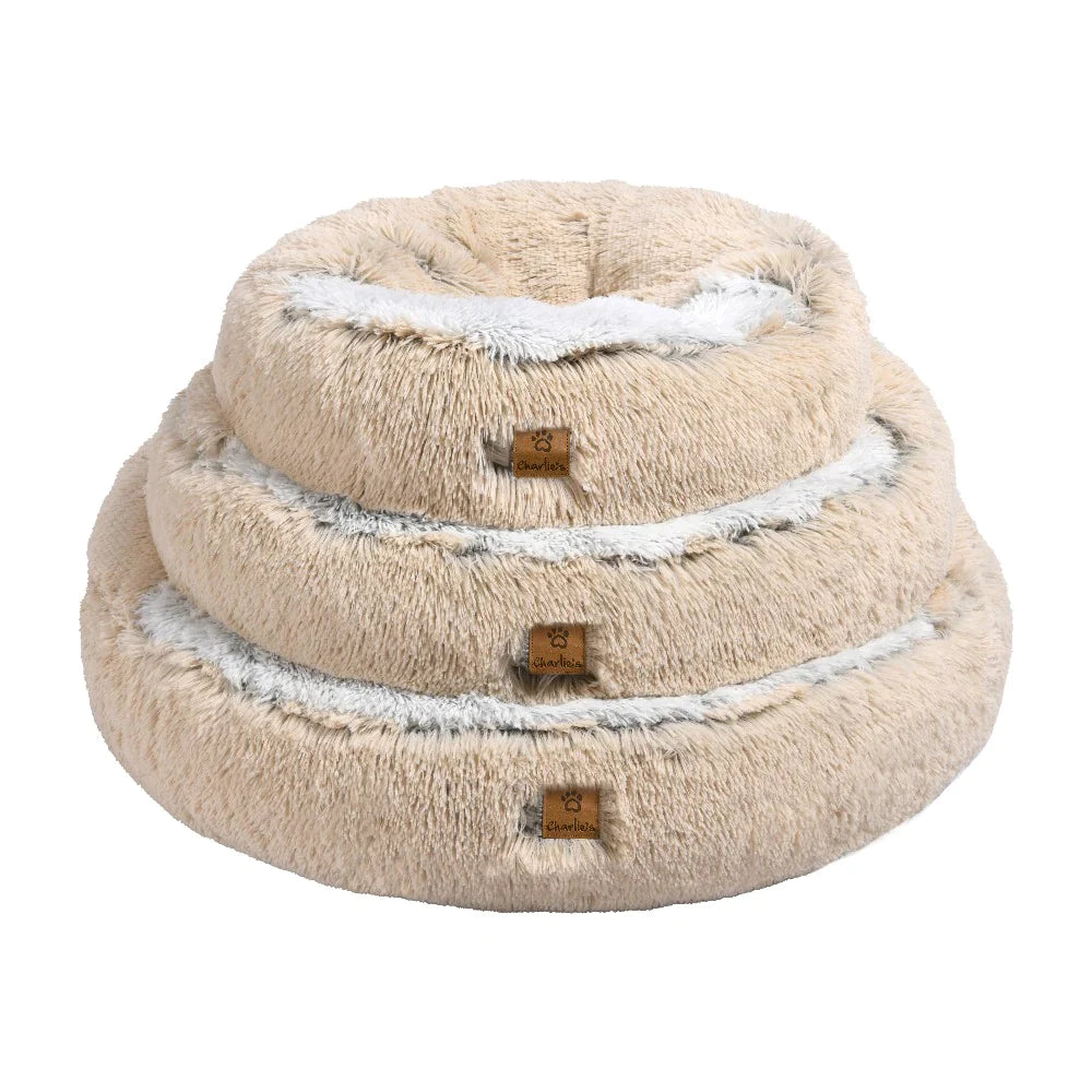 Charlie’s – Snookie Hooded Pet Bed –  Cream - Pets and More