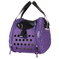 Ibiyaya Collapsible Pet Carrier with Shoulder Strap - Diamond Deluxe Purple - Pets and More