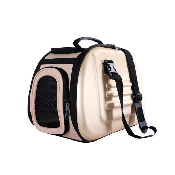Ibiyaya Classic EVA Collapsible Pet Carrier - Beige - Pets and More