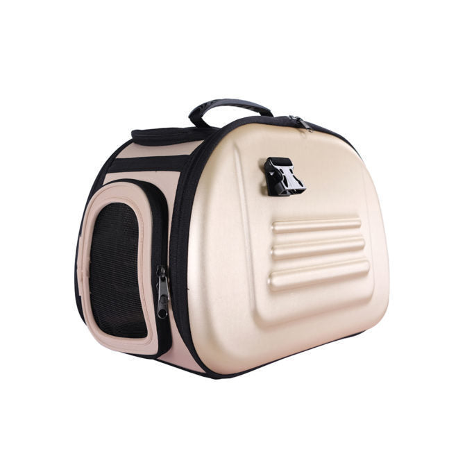 Ibiyaya Classic EVA Collapsible Pet Carrier - Beige - Pets and More