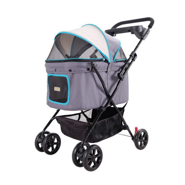 Ibiyaya Easy Strolling Pet Buggy - Simple Gray - Pets and More