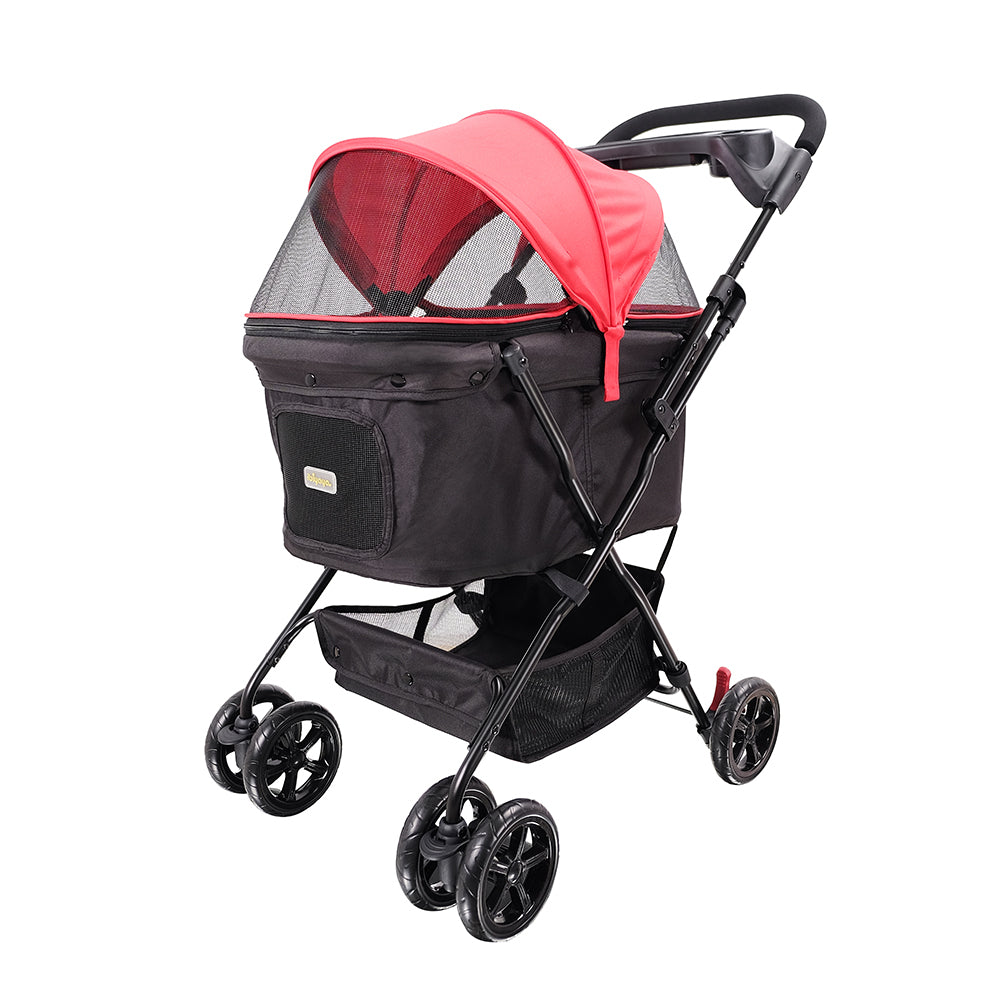 Ibiyaya Easy Strolling Pet Buggy for Cats & Dogs up to 20kg - Rouge Red Share: - Pets and More