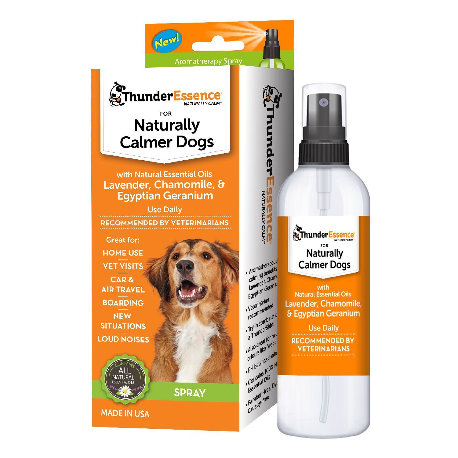 Thunder Essence Natural Spray for Canine Stress & Anxiety 118mL - Pets and More