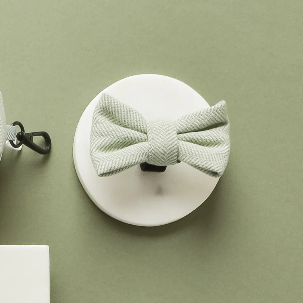 Cocopup London – Bow Tie – Sage Tweed