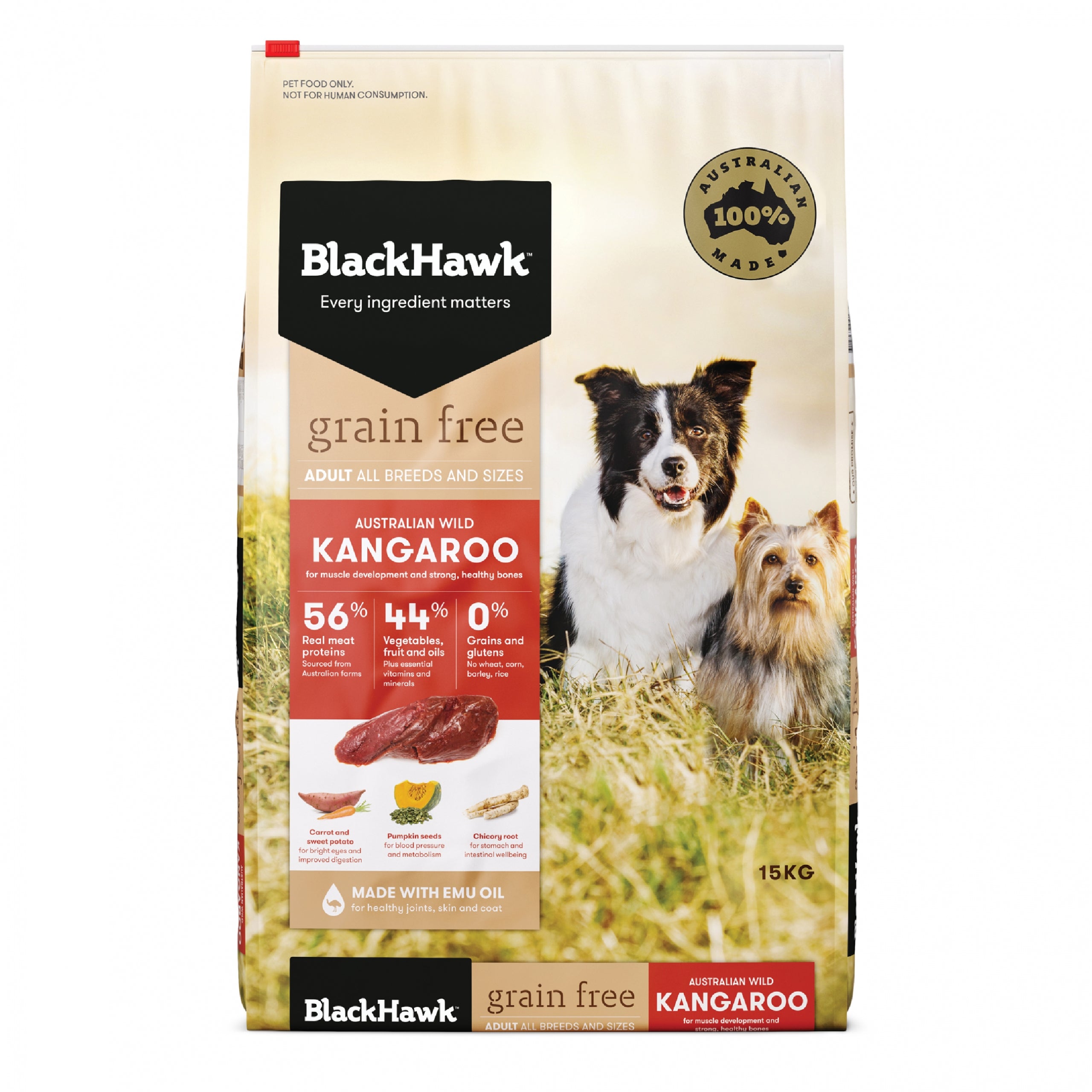 Black Hawk – Adult Dog – GRAIN FREE – Kangaroo - Pets and More