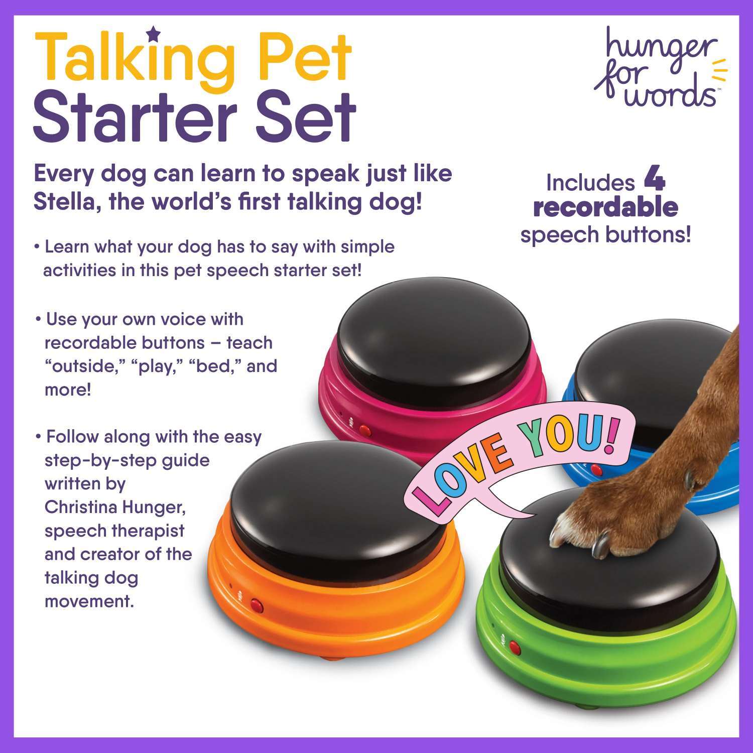 Hunger For Words Talking Pet Starter Set