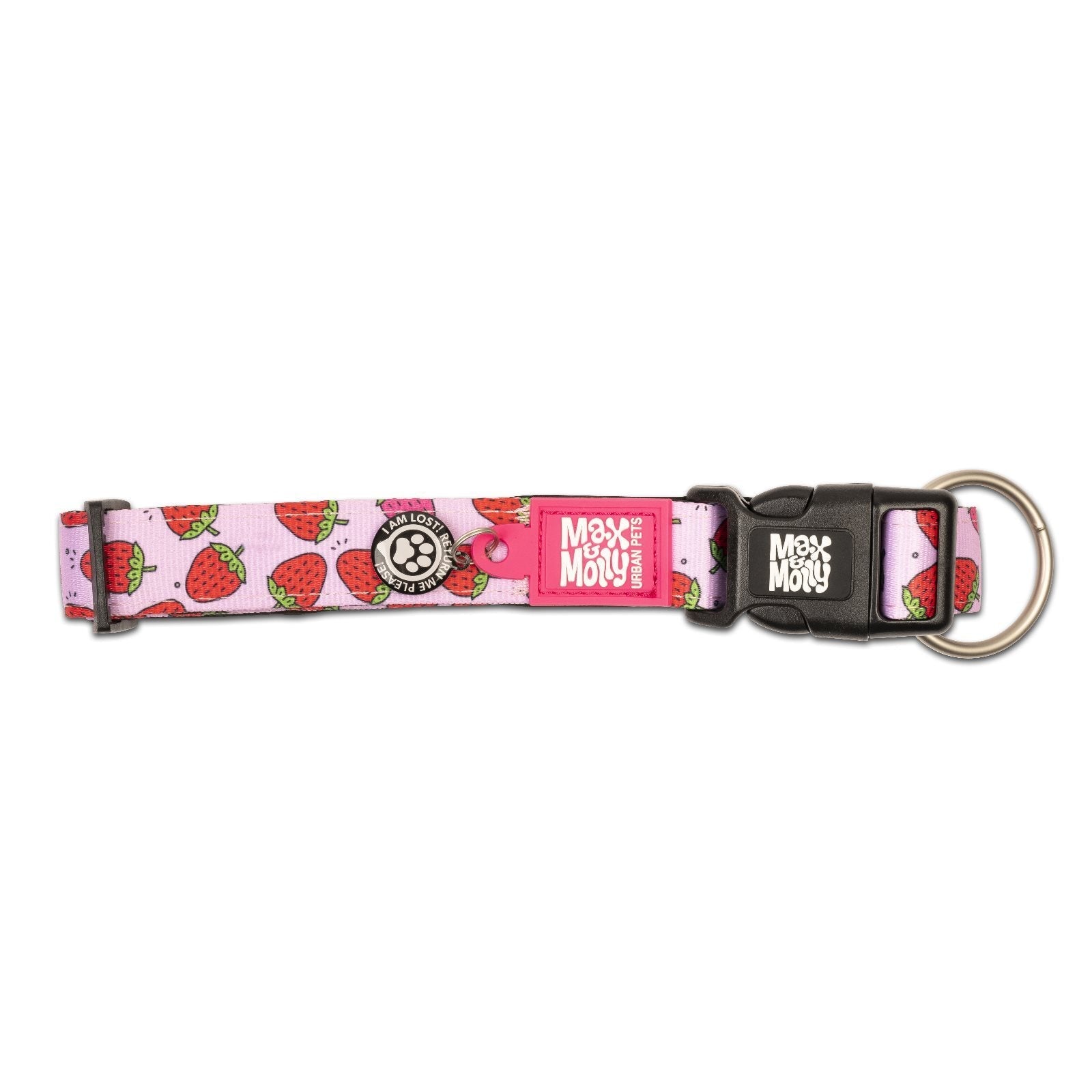 Max & Molly Smart ID Dog Collar - Strawberries - Pets and More