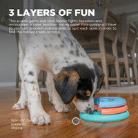 Outward Hound Puppy Lickin' Layers Slow Food Dog Bowl