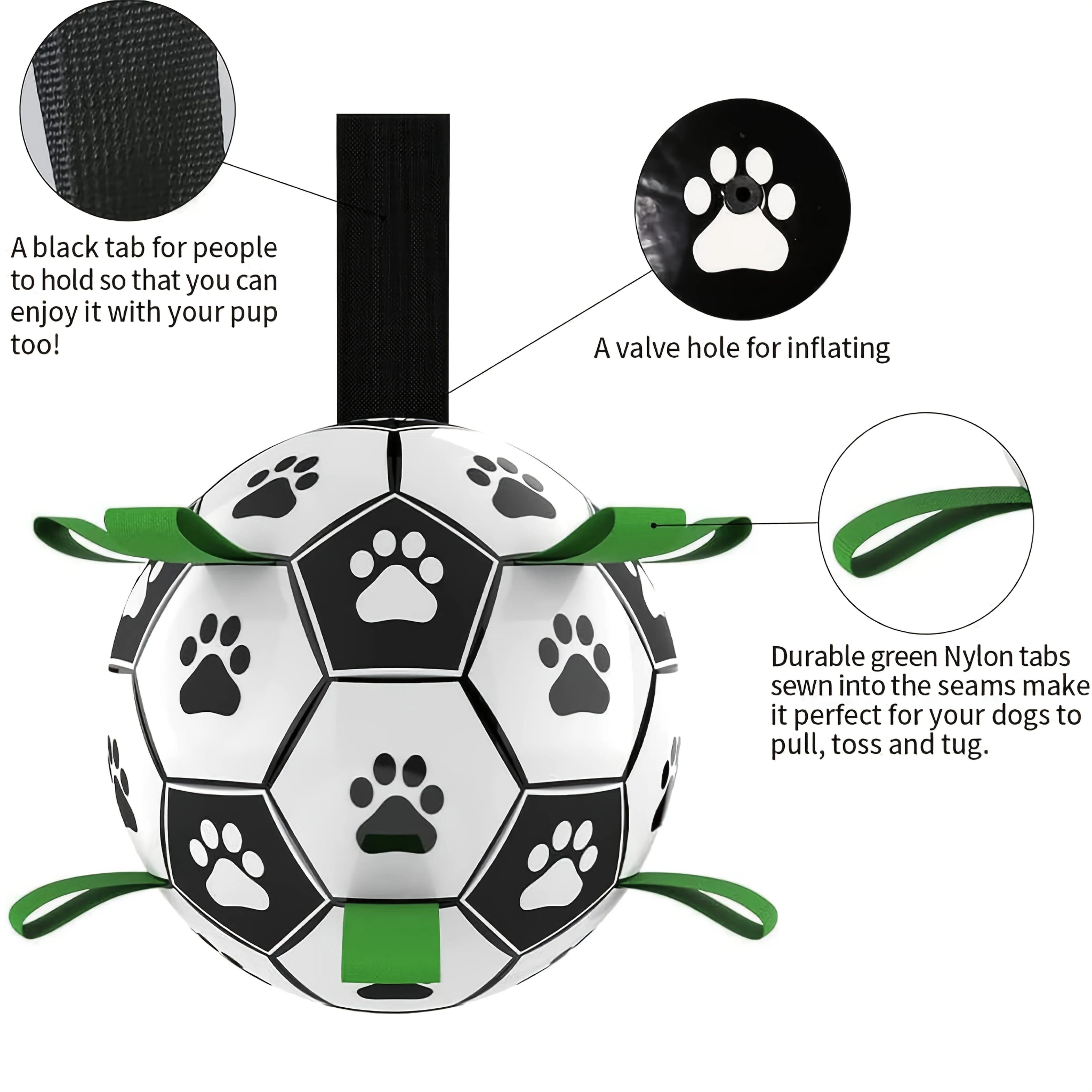 Soccer Toy with A Grip Ring - Pets and More
