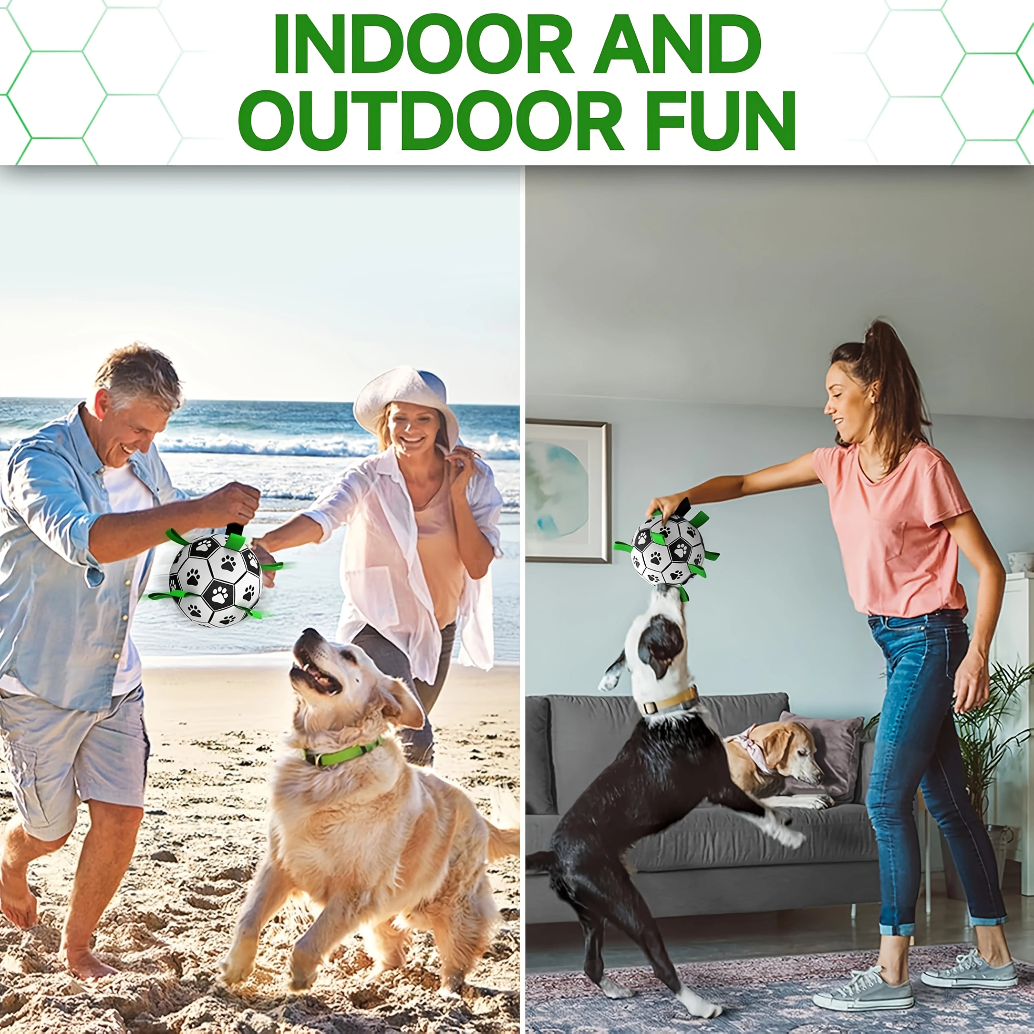 Soccer Toy with A Grip Ring - Pets and More