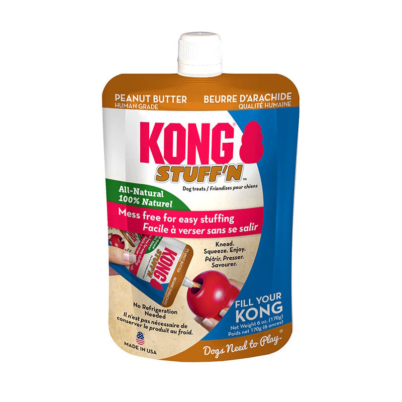KONG Stuff'N all Natural Peanut Butter Stuffing Paste 170g Pouch - Pets and More