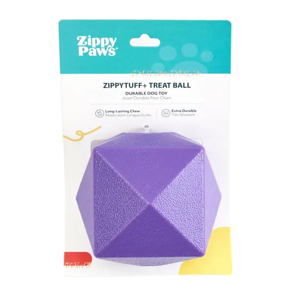 Zippy Paws ZippyTuff+ Treat Ball Interactive Dog Toy - Pets and More