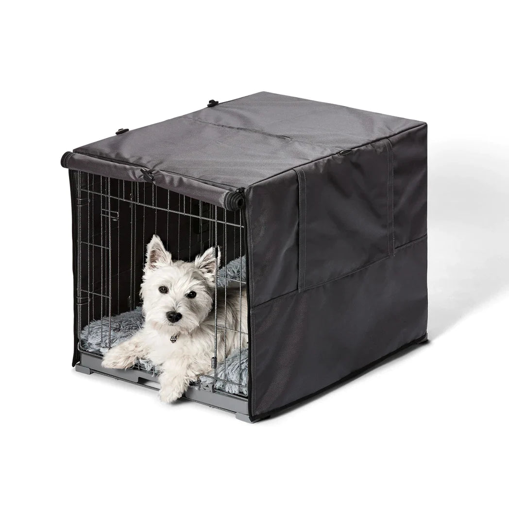 Snooza – Dog – 2 in 1 – Convertible Crate Cover – Grey - Pets and More