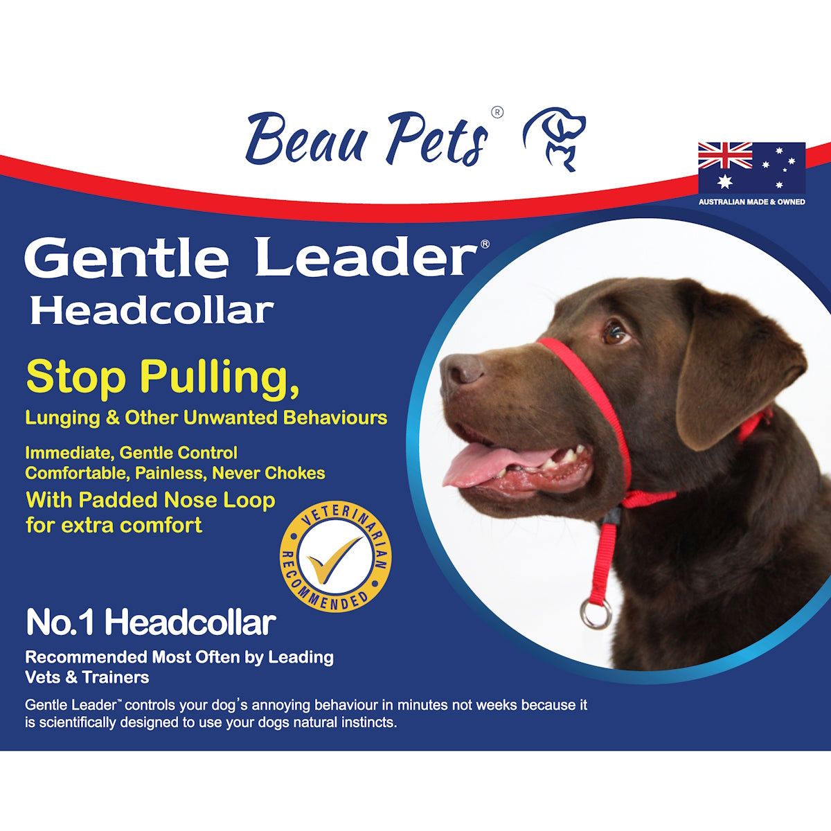 Beau Pets – Gentle Leader – Headcollar – Black