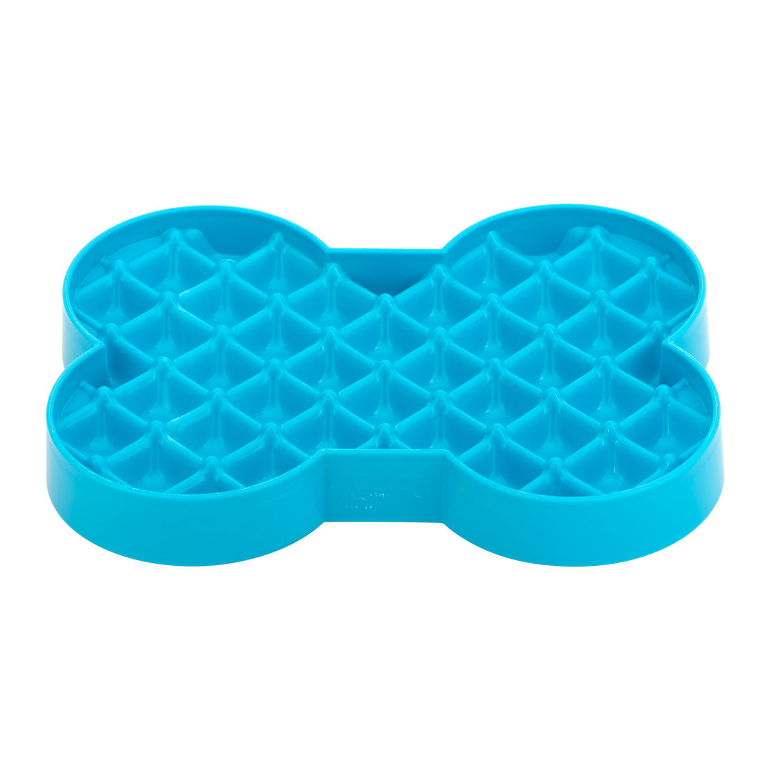 SloDog by Lickimat - Bone-Shaped Slow Food Bowl for Small Dogs