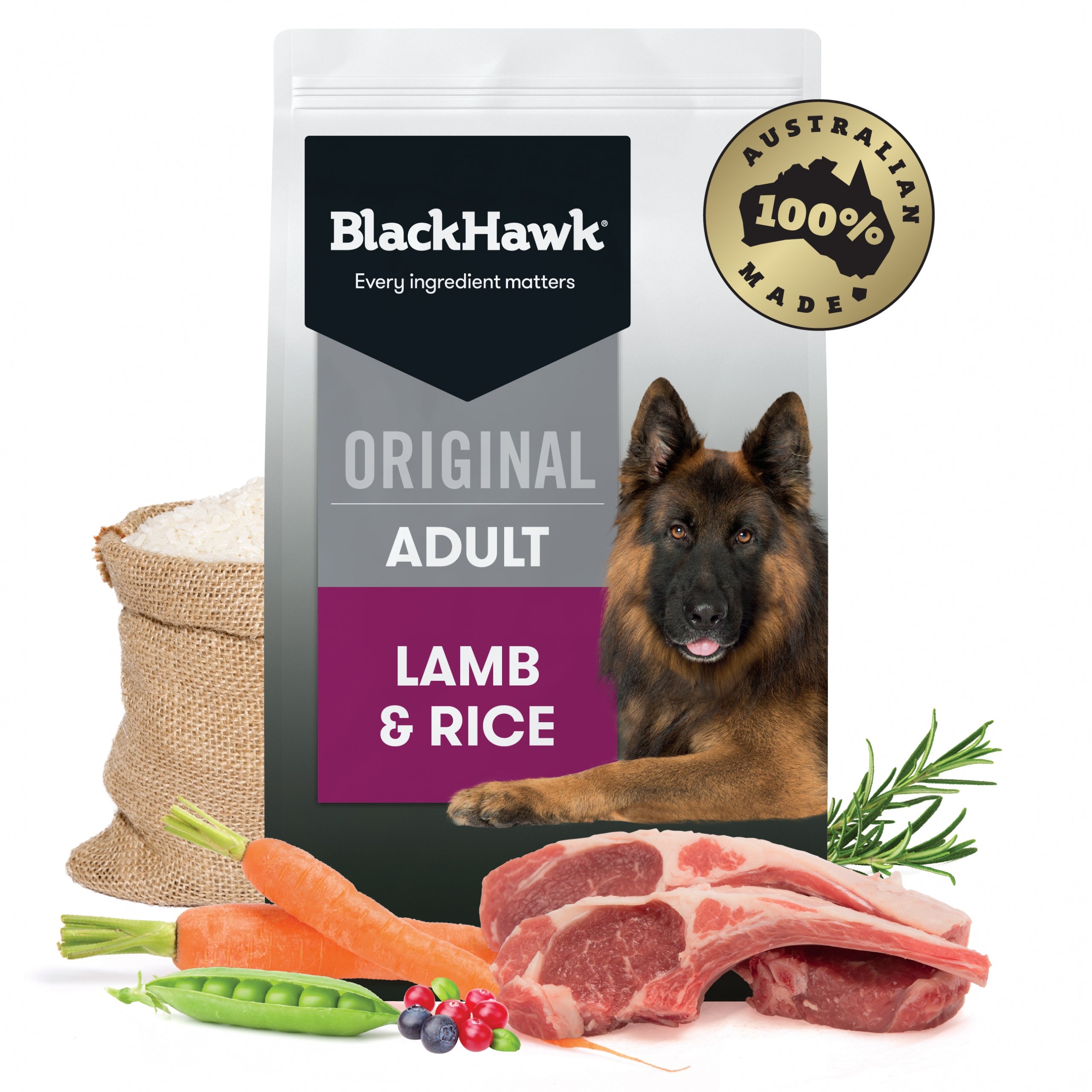 Black Hawk – Holistic – Adult Dog – Lamb & Rice - Pets and More