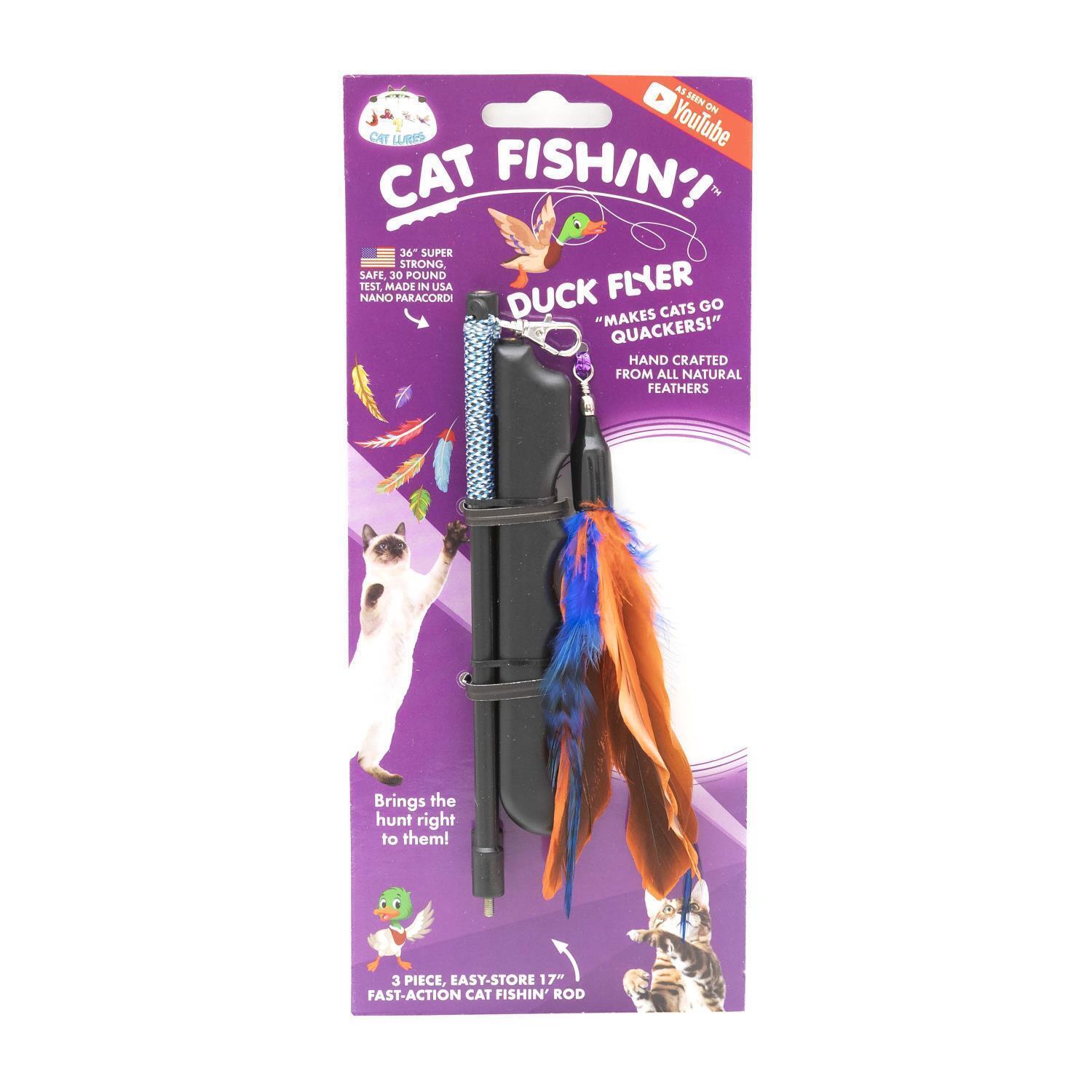 Cat Lures Cat Fishin' Rod Teaser Cat Toy - Duck Flyer - Pets and More