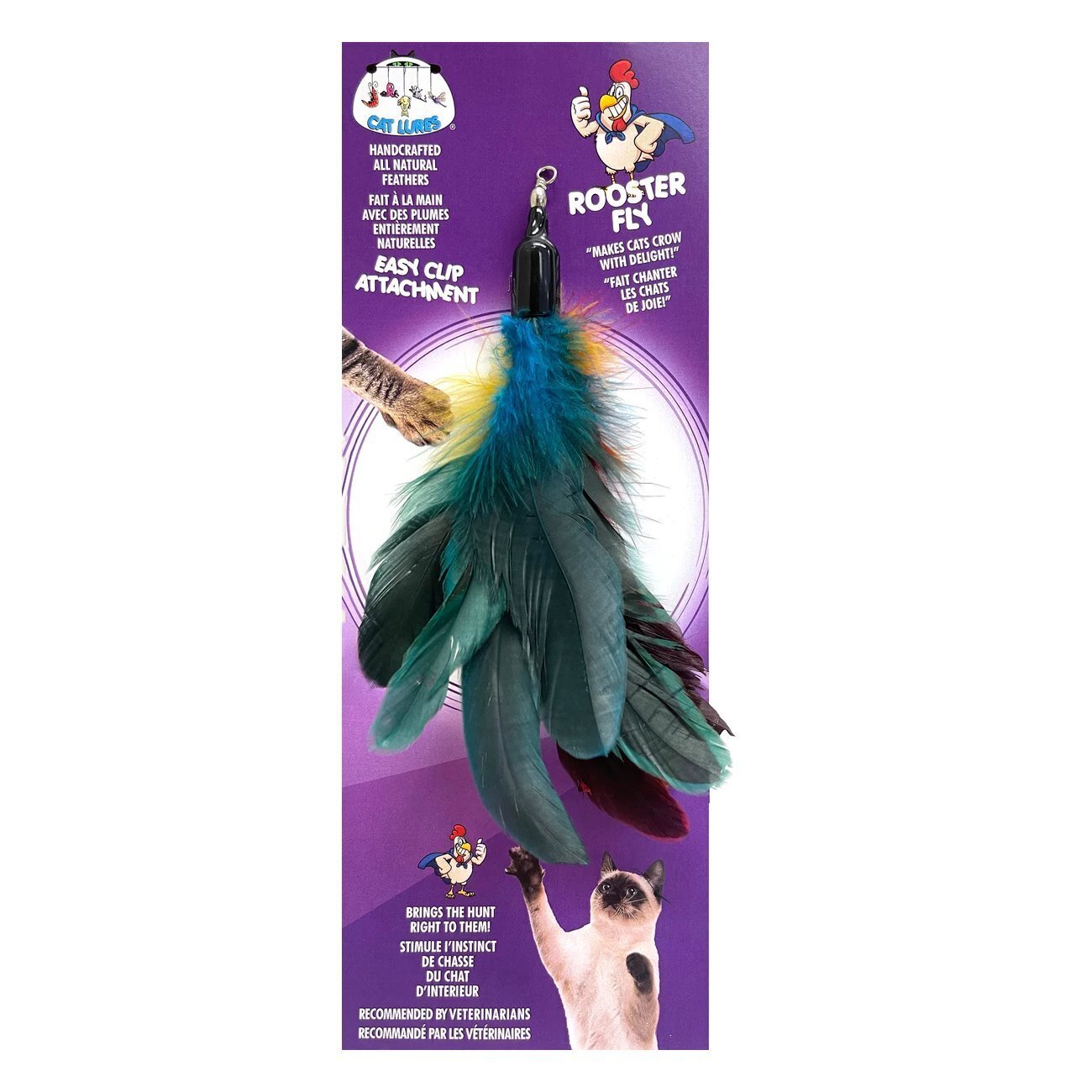 Cat Lures Replacement for Cat Lures & Wands - Rooster Fly - Pets and More
