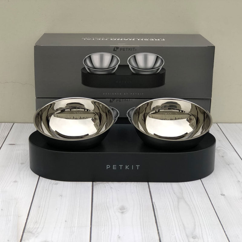 Petkit Stainless Steel Double Bowls - Pets and More