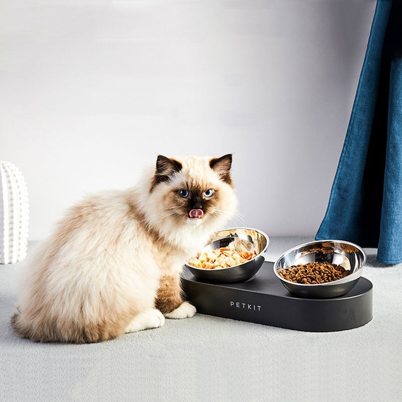 Petkit Stainless Steel Double Bowls - Pets and More
