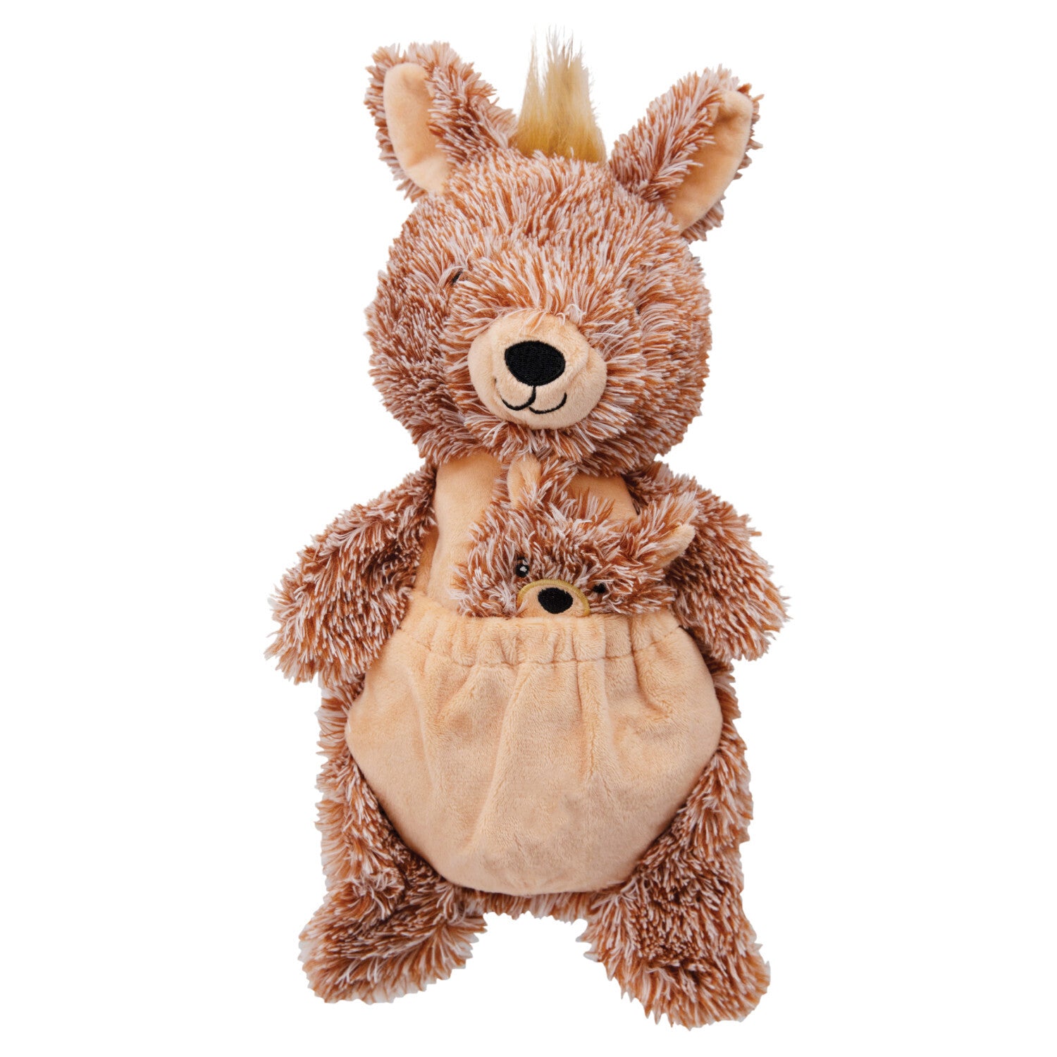 Charming Pet Pouch Pals Plush Dog Toy - Kangaroo with Baby Joey - Pets and More