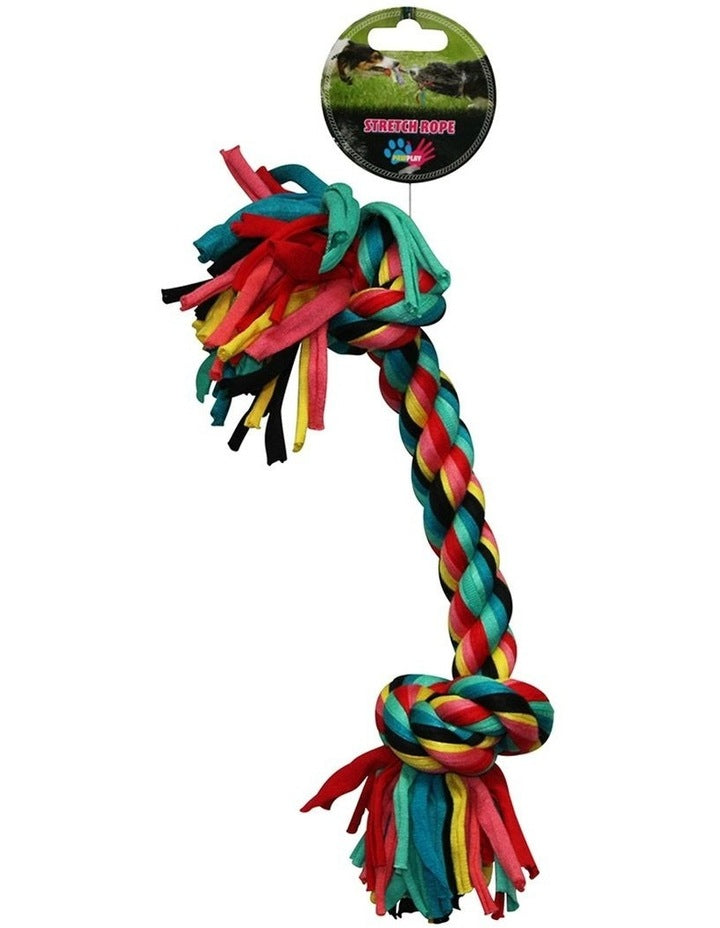 Paw Play Stretch Rope Bone - Pets and More