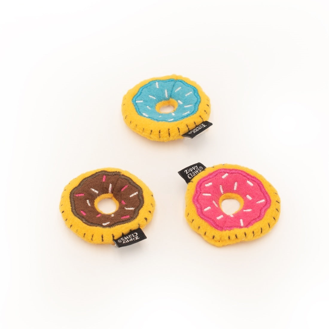 Zippy Paws ZippyClaws Mini Donutz Cat Toy 3-Pack - Pets and More