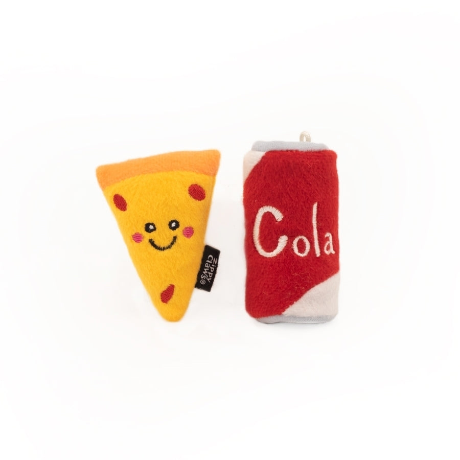 Zippy Paws ZippyClaws NomNomz Cat Toy - Pizza and Cola - Pets and More