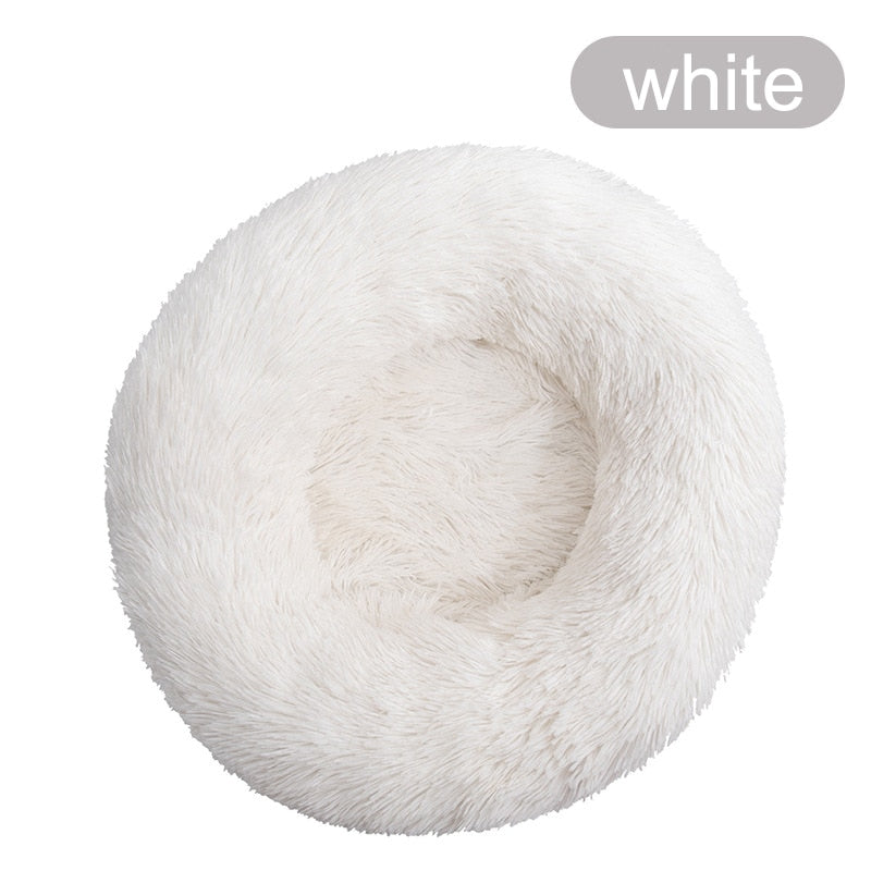 Soft Winter Warm Long Plush Donut Pet Bed - Pets and More